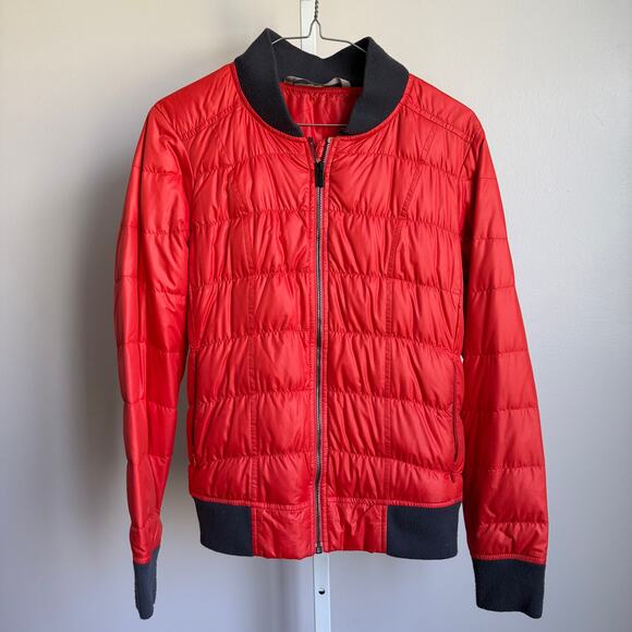 Athleta Goose Down Red Jacket sz S outdoors hiking‎ - Picture 1 of 9